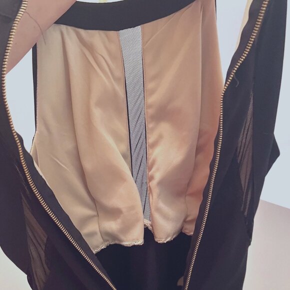 Honey & Rosie Long Maxie Black Sheer Dress-Formal-Size Medium-Black/Nude-Stretch - Picture 12 of 16